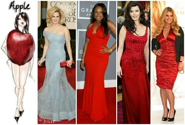 apple body shape celebrities