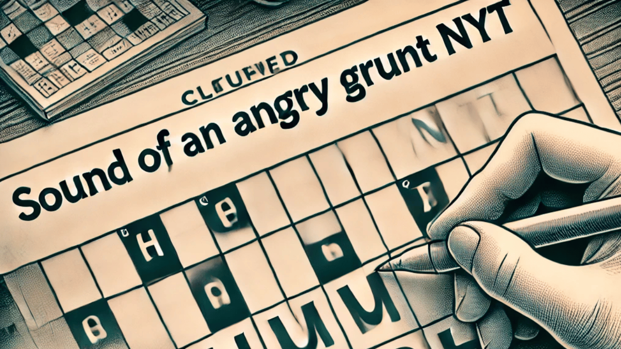 sound of an angry grunt nyt